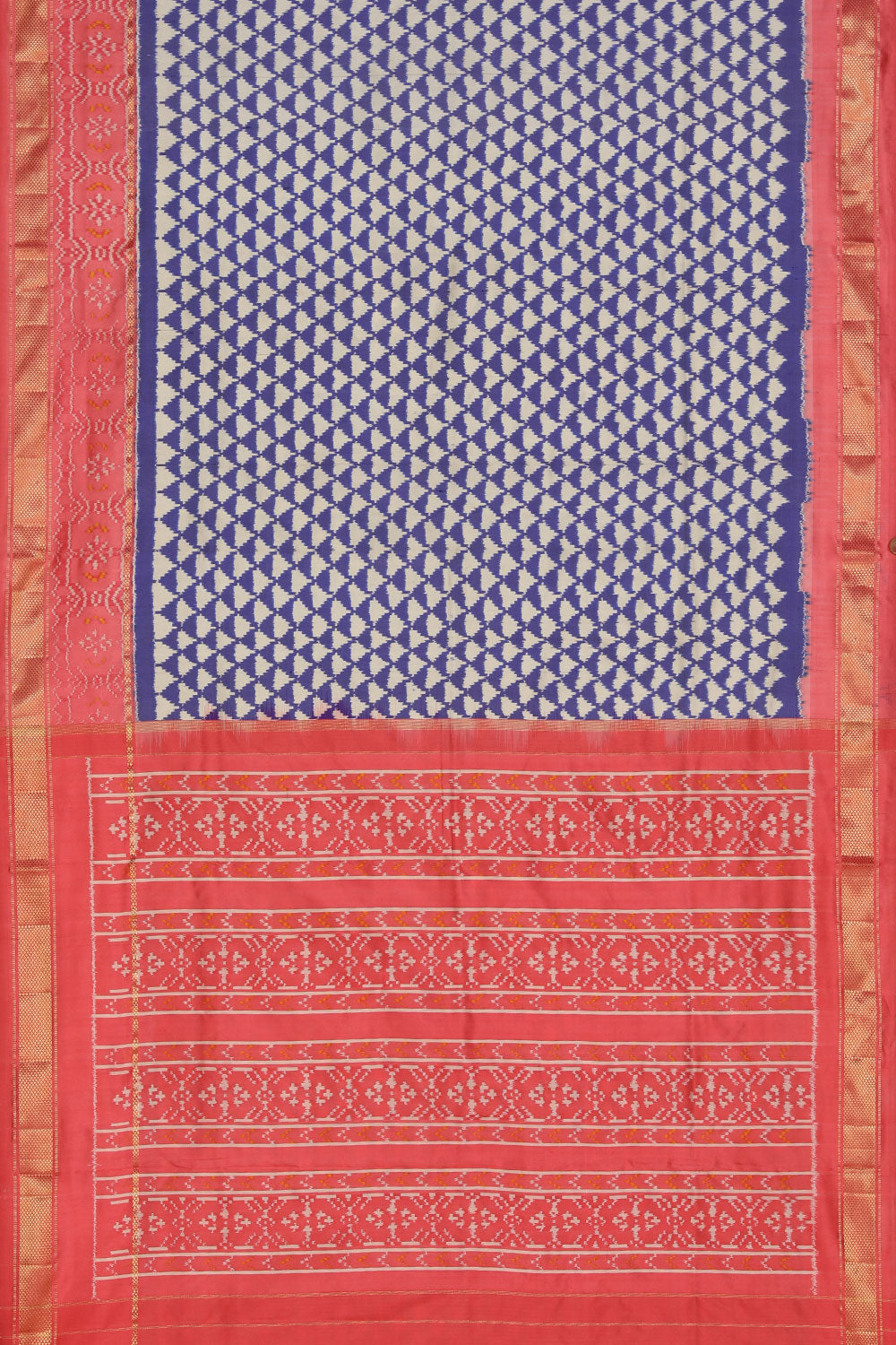 Image of Pochampally Silk Ikat Purple Saree